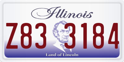 IL license plate Z833184