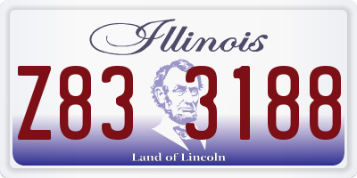 IL license plate Z833188