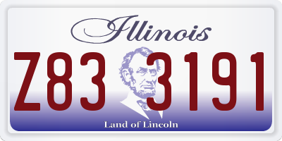 IL license plate Z833191