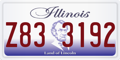 IL license plate Z833192