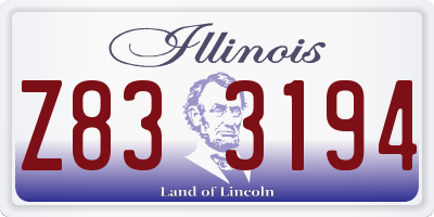 IL license plate Z833194