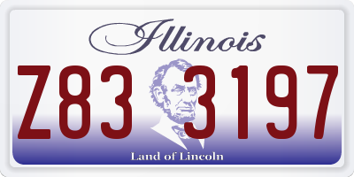 IL license plate Z833197