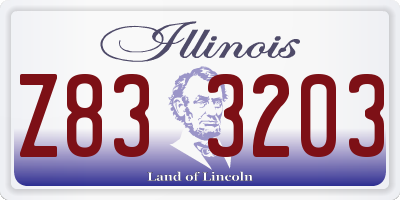 IL license plate Z833203