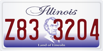 IL license plate Z833204