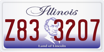 IL license plate Z833207