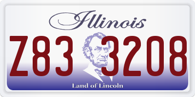 IL license plate Z833208