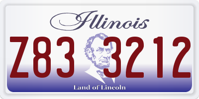 IL license plate Z833212