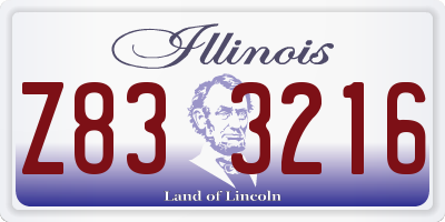 IL license plate Z833216