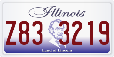 IL license plate Z833219
