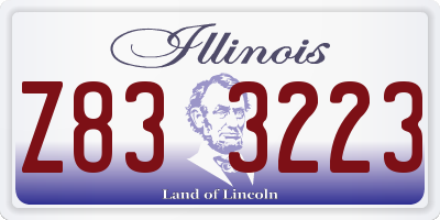 IL license plate Z833223