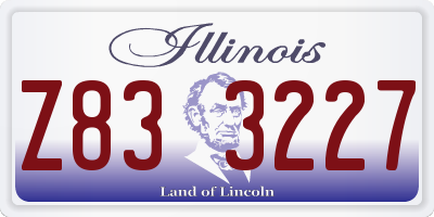 IL license plate Z833227