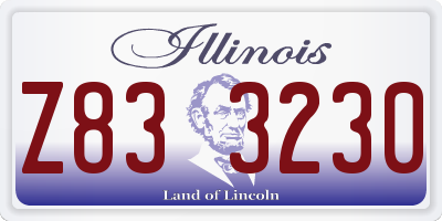 IL license plate Z833230