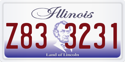IL license plate Z833231