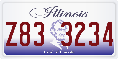 IL license plate Z833234