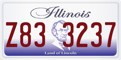 IL license plate Z833237