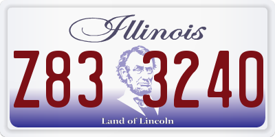 IL license plate Z833240