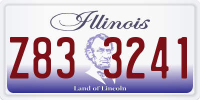 IL license plate Z833241