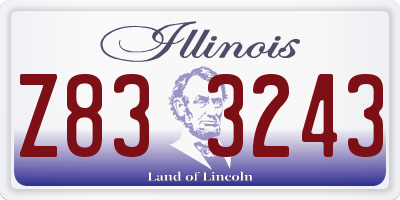 IL license plate Z833243