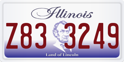 IL license plate Z833249