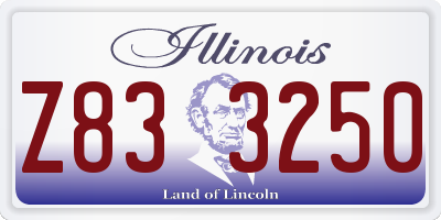 IL license plate Z833250