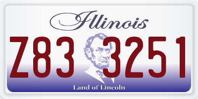 IL license plate Z833251