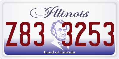 IL license plate Z833253