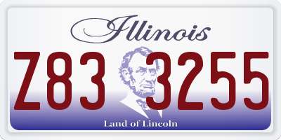 IL license plate Z833255