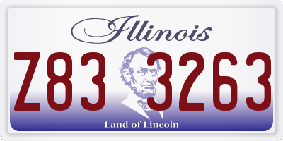 IL license plate Z833263