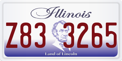 IL license plate Z833265
