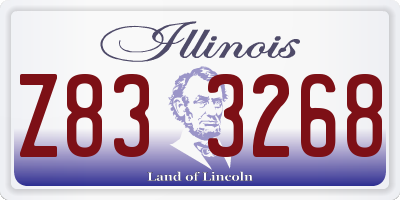IL license plate Z833268