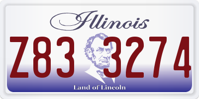 IL license plate Z833274