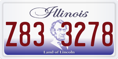 IL license plate Z833278