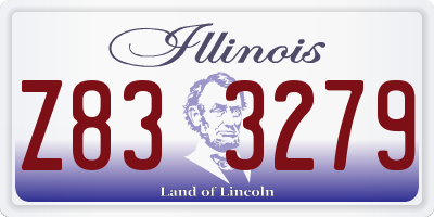IL license plate Z833279