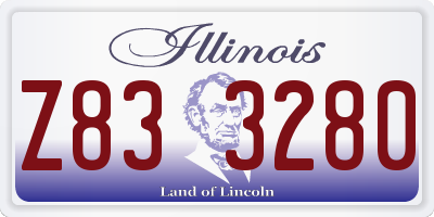 IL license plate Z833280