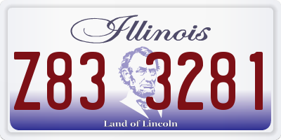 IL license plate Z833281