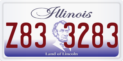 IL license plate Z833283