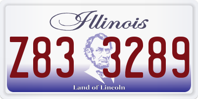 IL license plate Z833289