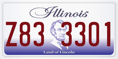 IL license plate Z833301