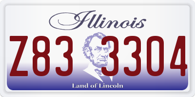 IL license plate Z833304