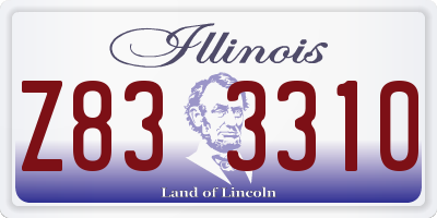 IL license plate Z833310
