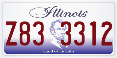 IL license plate Z833312