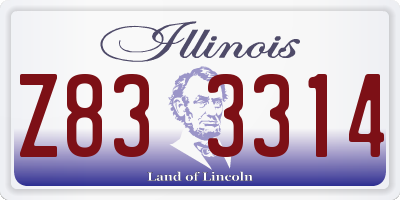 IL license plate Z833314