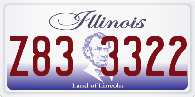 IL license plate Z833322