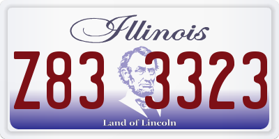 IL license plate Z833323