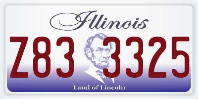 IL license plate Z833325