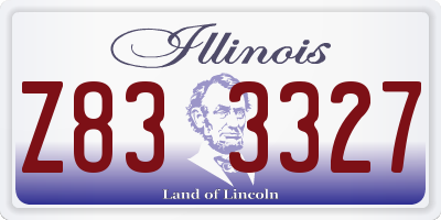 IL license plate Z833327