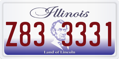 IL license plate Z833331