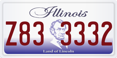 IL license plate Z833332