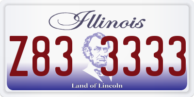 IL license plate Z833333