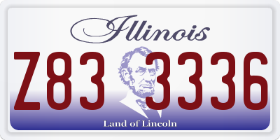 IL license plate Z833336